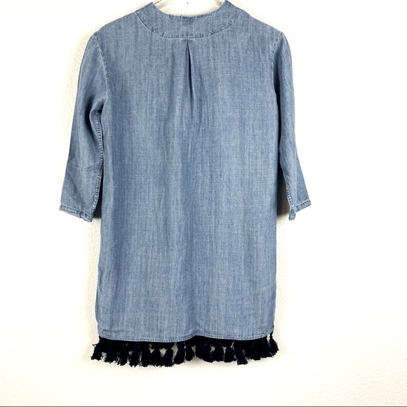 Rails Alicia Chambray Tassel Shift Dress Size XS - Picture 5 of 16